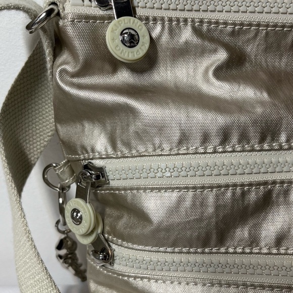 Kipling Live Light Metallic Beige Crossbody Bag - Picture 3 of 9